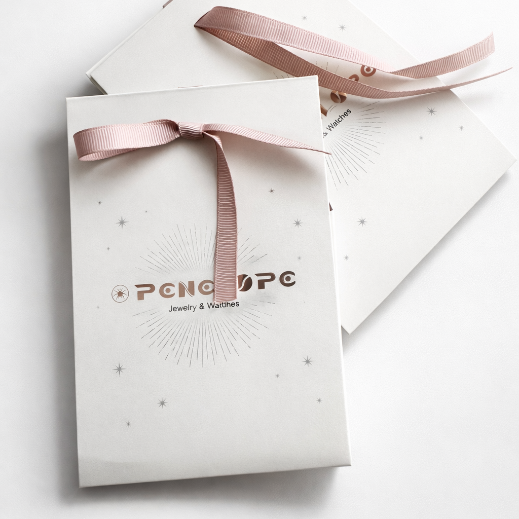 Paketim elegant për bizhuteri me fjongo rozë – kuti dhurate luksoze