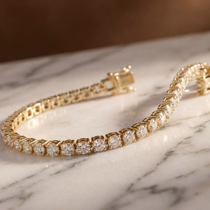 Byzylyk Tennis për Femra – 17 cm | Argjend 925 &amp; Larje Ari 14K