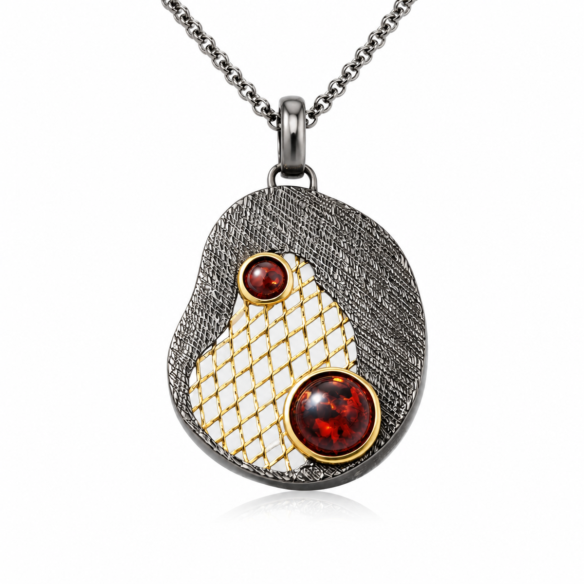 Varse Abyss Gold — Argjend 925 me Garnet