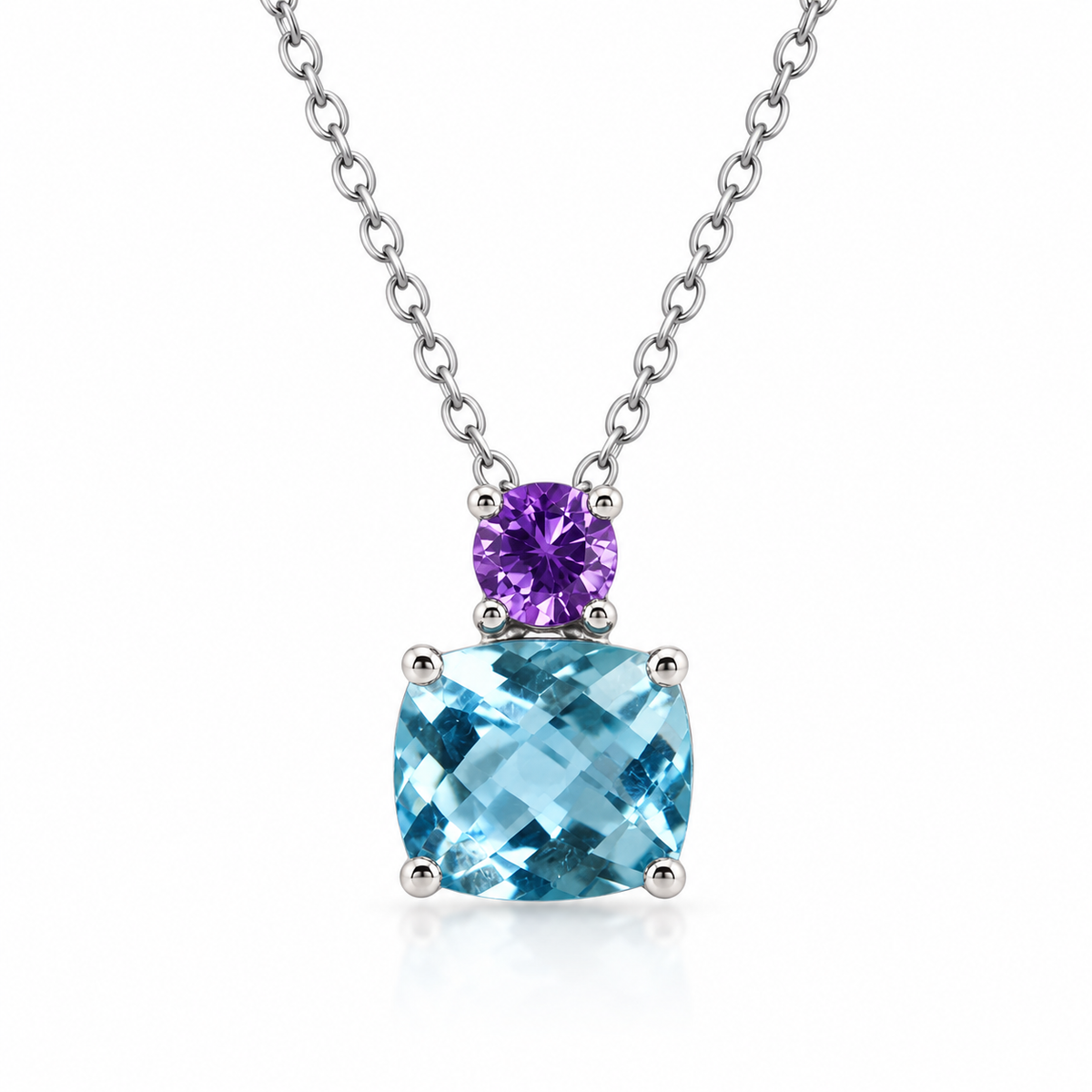 Varëse Topaz Blu dhe Ametist | Argjend 925