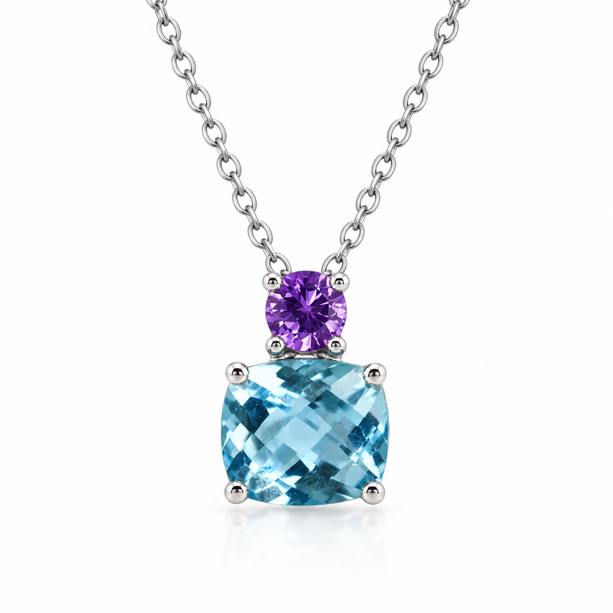 Varëse Topaz Blu dhe Ametist | Argjend 925
