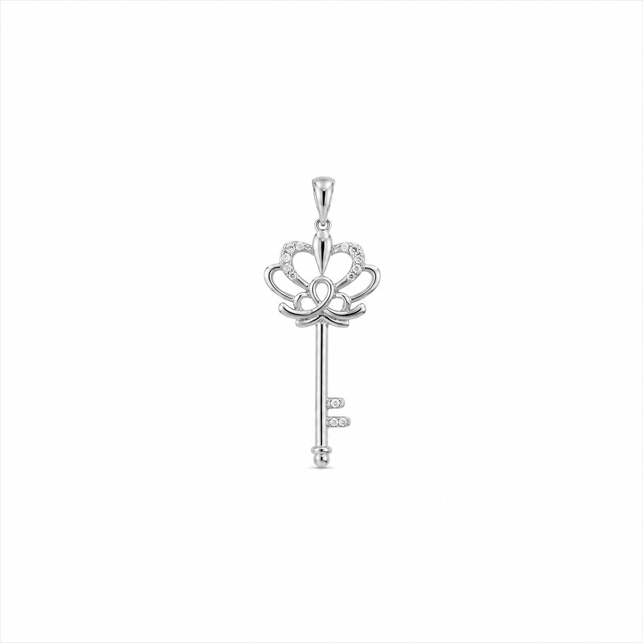 Medalion Çelës me Lotus | Argjend 925