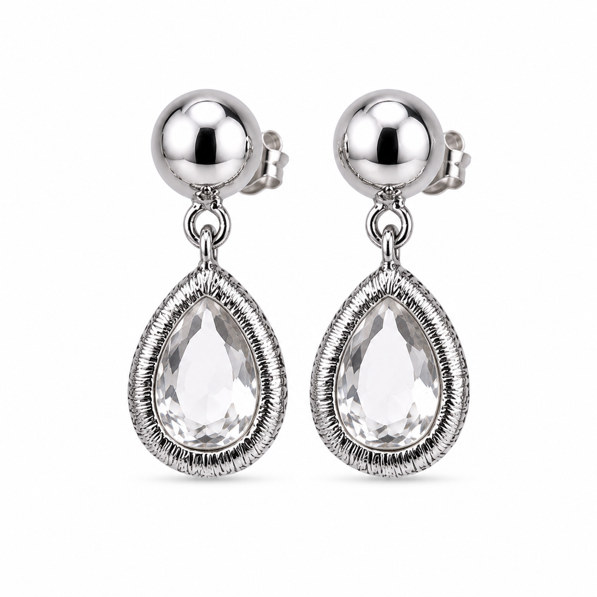 Crystal Teardrop Drop Earrings