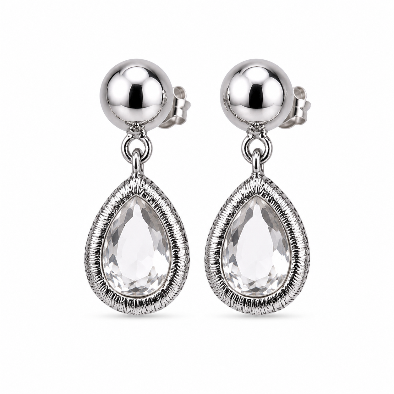 Crystal Teardrop Drop Earrings