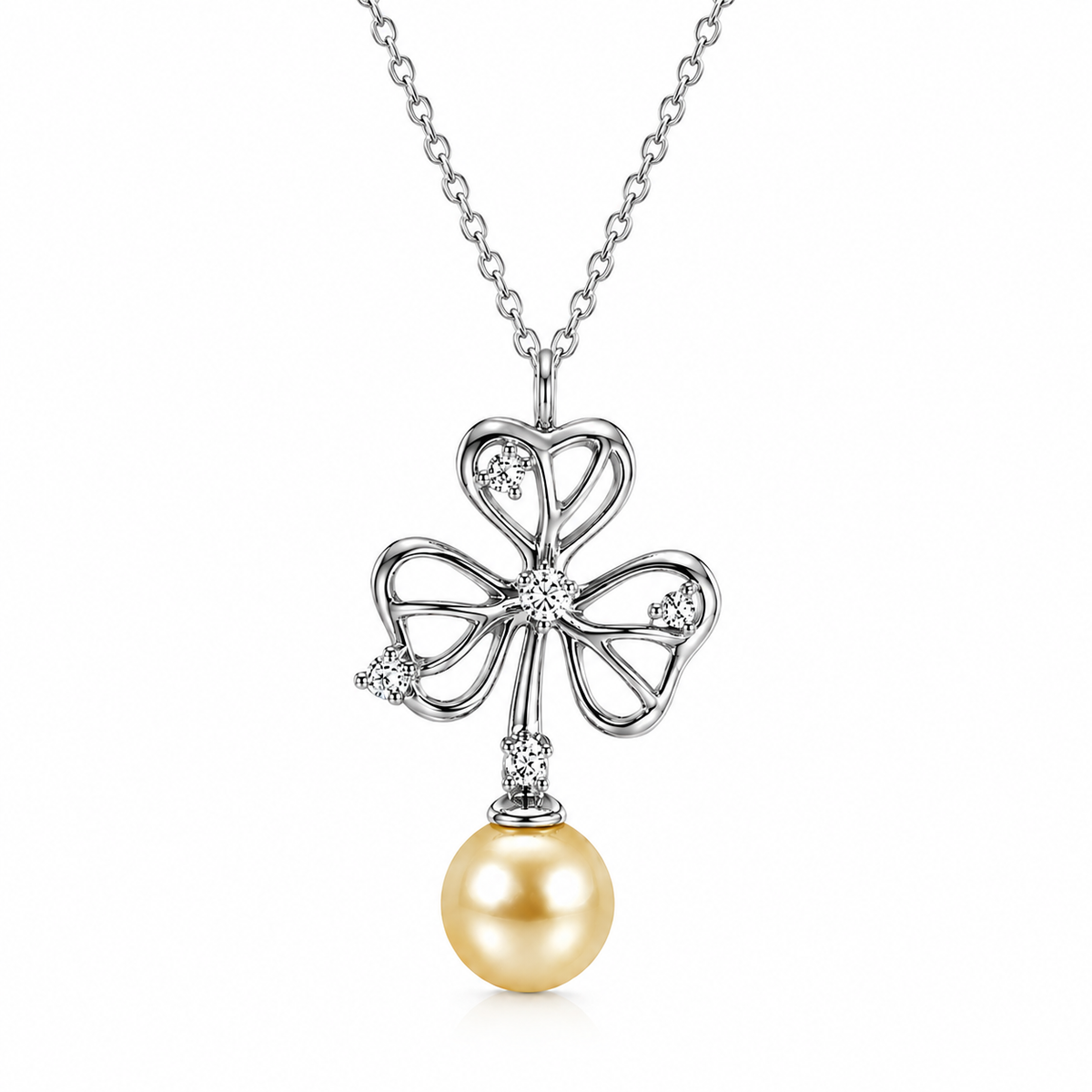 Varse Clover me Perlë Shampanjë | Argjend 925