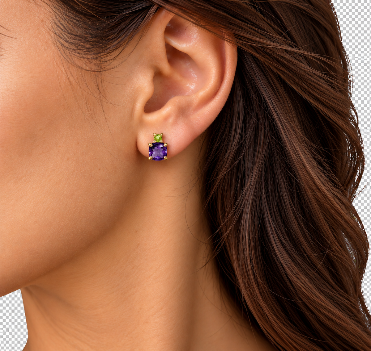 Amethyst &amp; Peridot Earrings