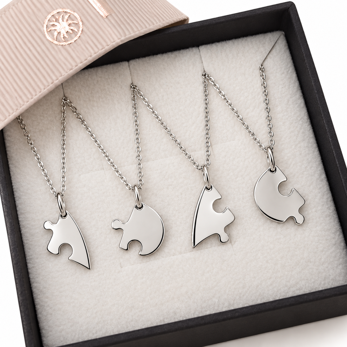 Heart Puzzle of Four Pendant