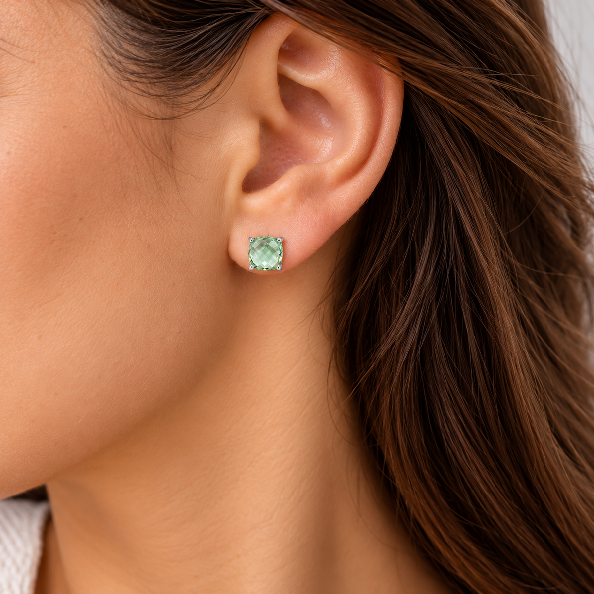 Elegant Green Amethyst Earrings