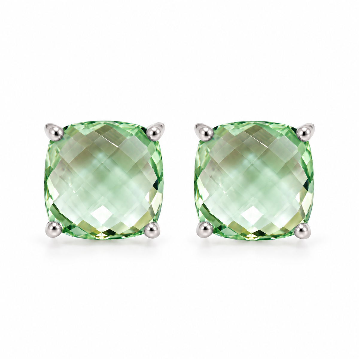 Elegant Green Amethyst Earrings
