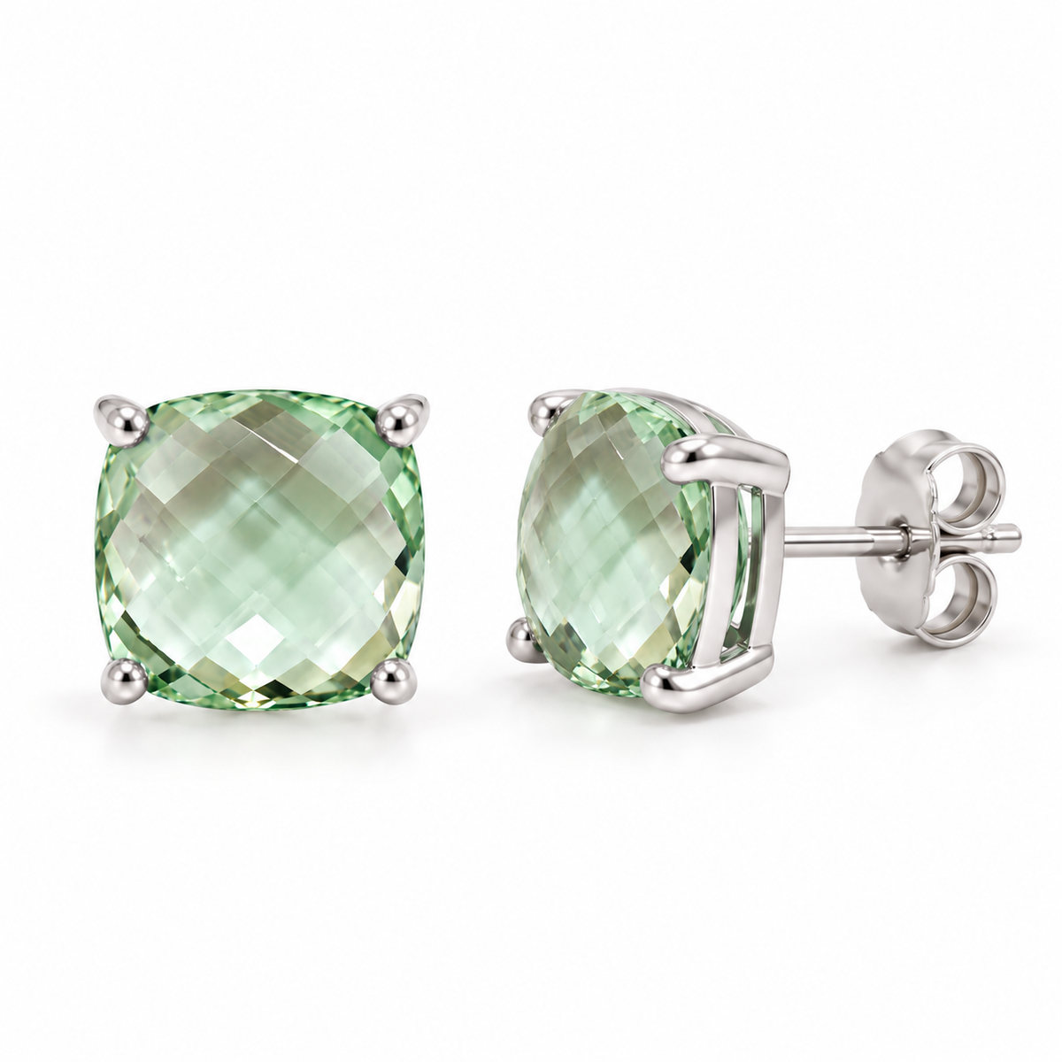 Elegant Green Amethyst Earrings