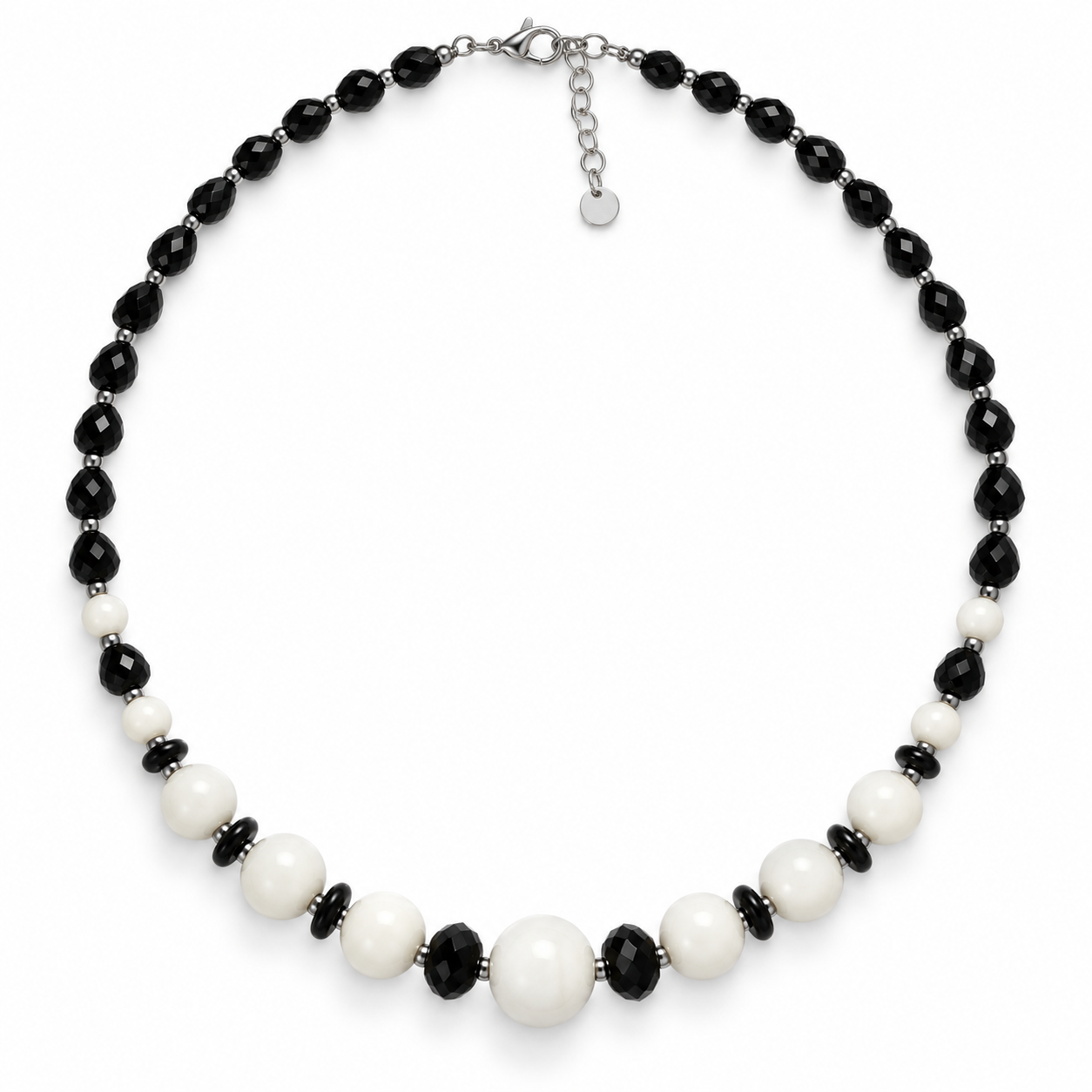 Varëse me oniks të zi dhe të bardhë në argjend 925 – Penelope Jewellery N5647