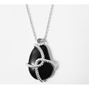 N4691_Silverpendant_steelchain - Penelope Jewellery