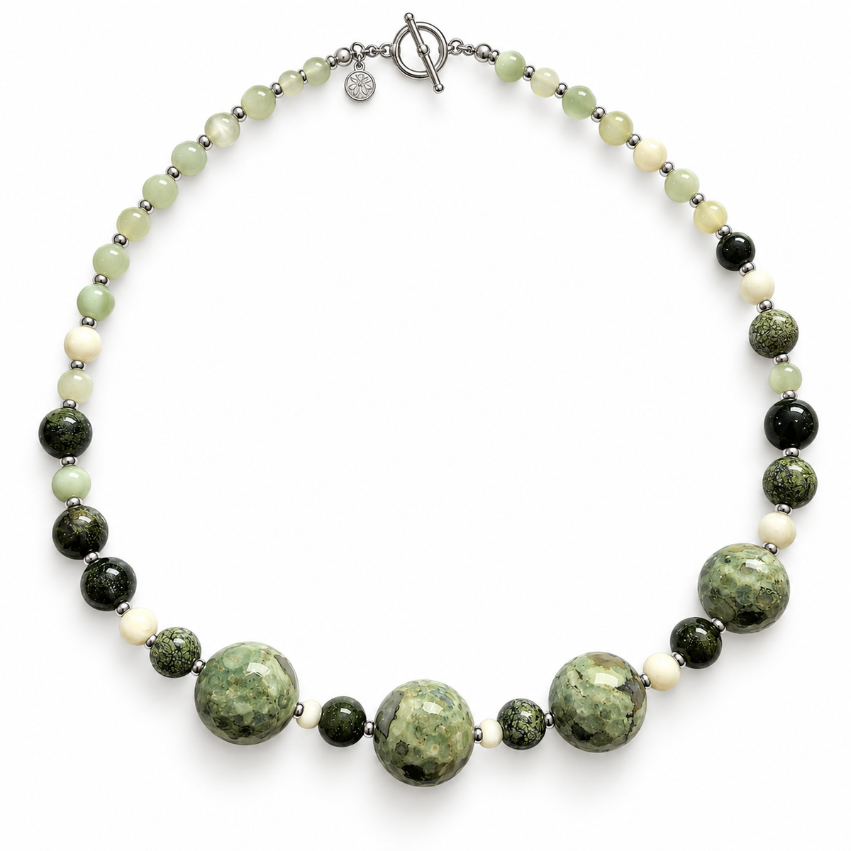 Varëse me Jaspis, Sedef dhe Zhad të Gjelbër | Argjend 925