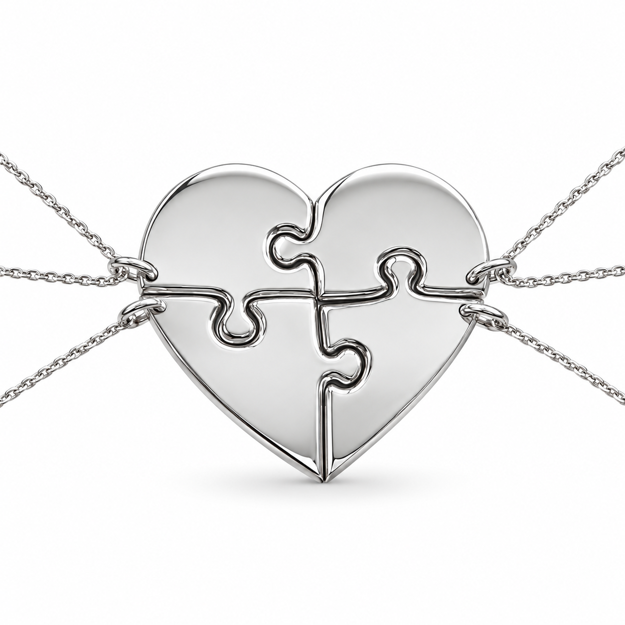 Heart Puzzle of Four Pendant
