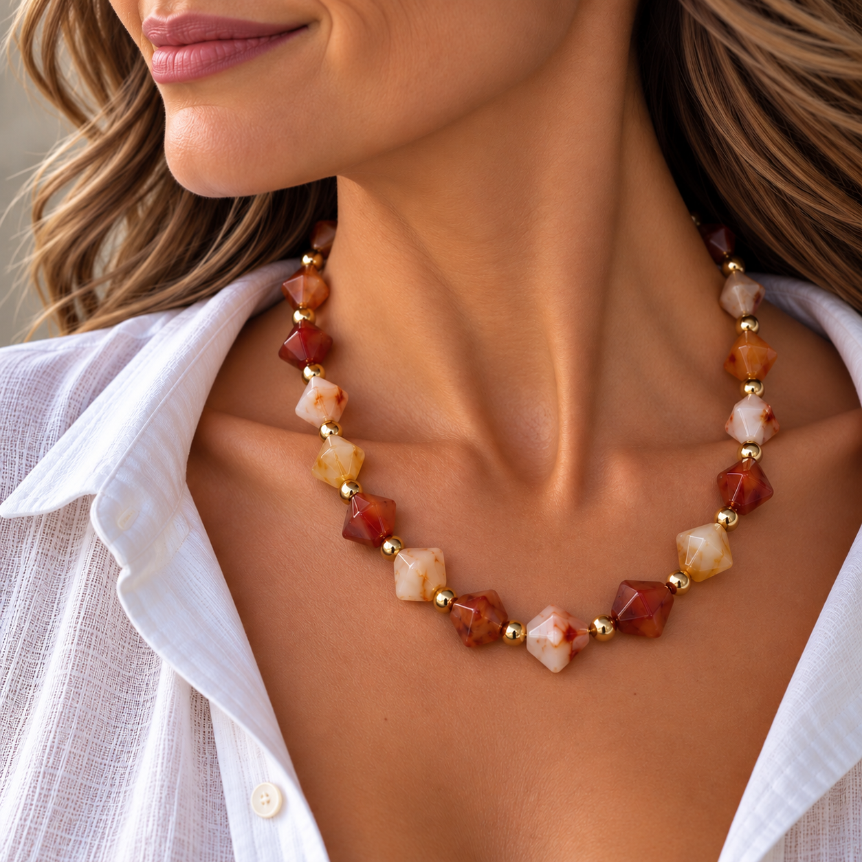 Varëse me Gurë Natyralë Carnelian | Penelope Jewellery