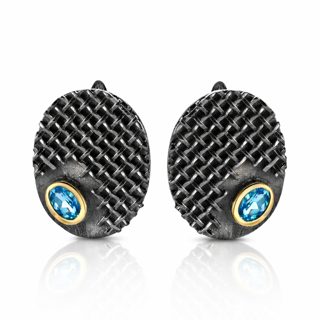 Vathe me gur blu topaz detajet  - Penelope Jewellery