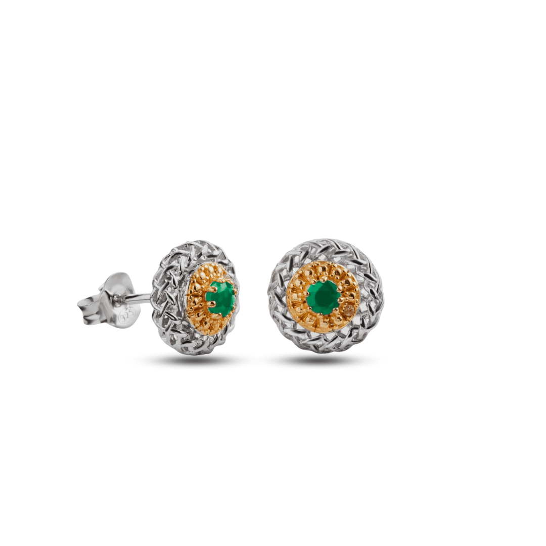 Diamond &amp; Emerald Earrings