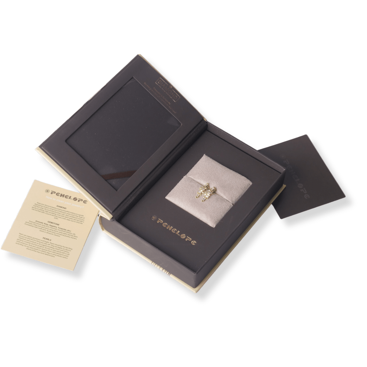 Kuti dhurate në formë libri për bizhuteri Penelope Jewellery