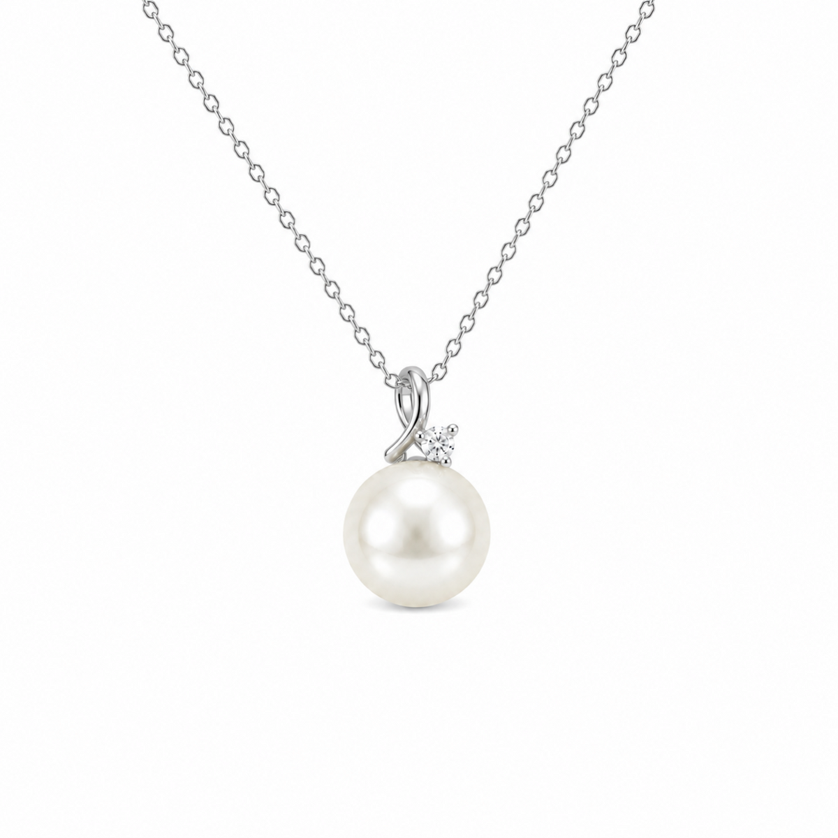Varse Elaine me perle te bardhe te kultivuar dhe zirkon, pamje e produktit | Argjend 925 | Penelope Jewellery