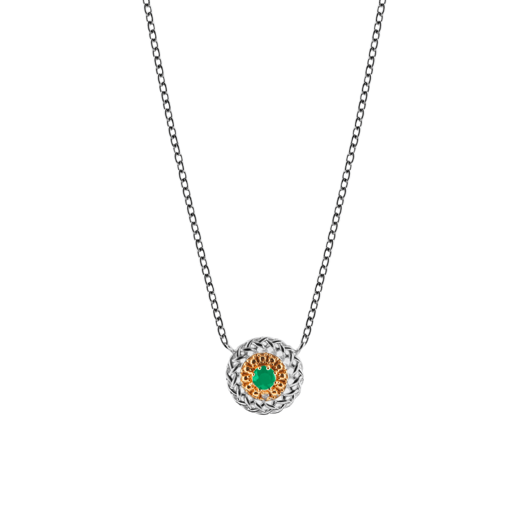 Varse Diamant dhe Smerald në argjend 925 me diamant dhe smerald