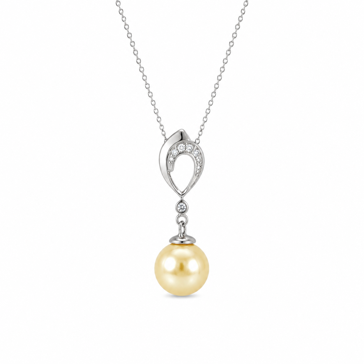 Varse Lotus M3100 me perle shampanje dhe zirkone te bardha | Argjend 925 | Penelope Jewellery