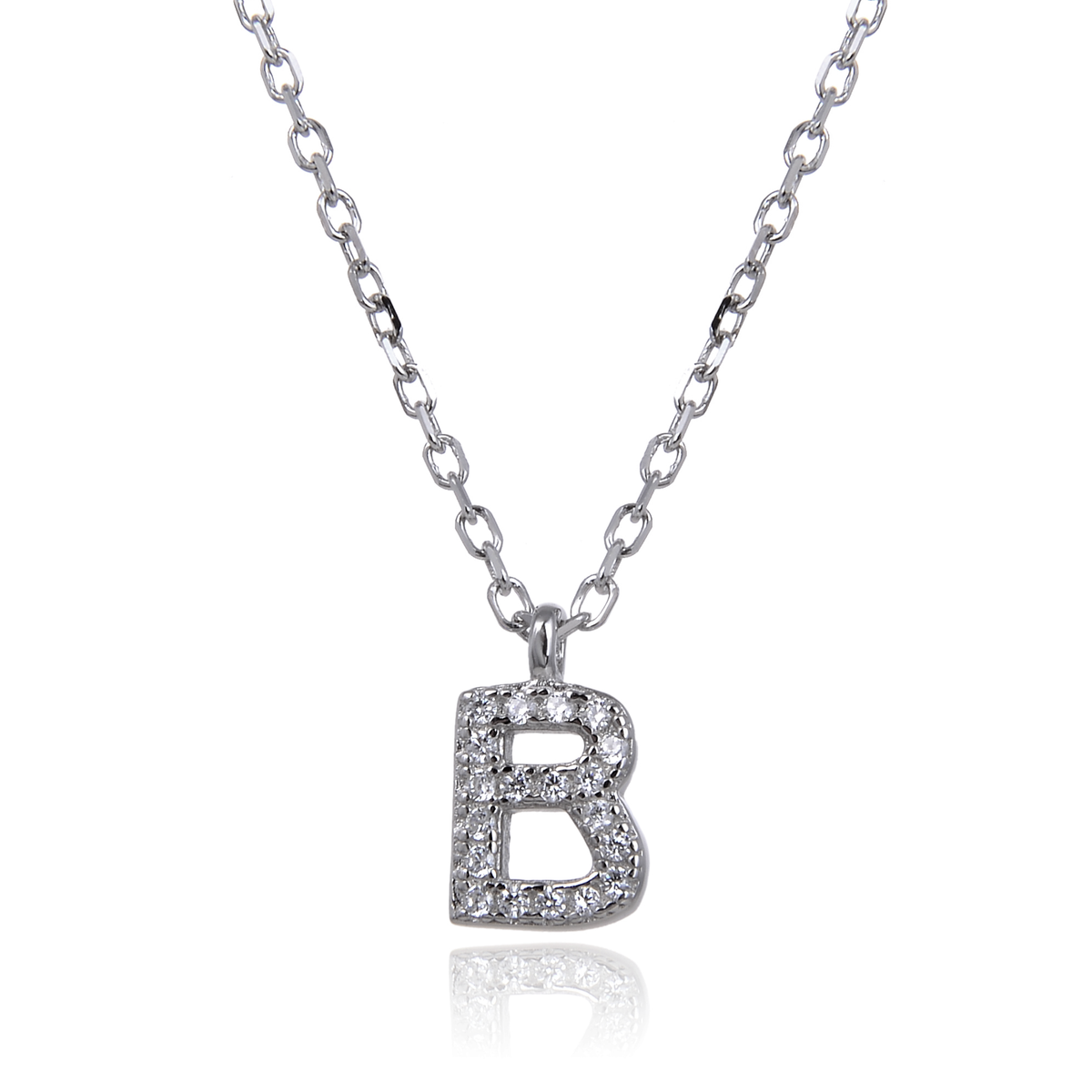 Varëse me shkronjën B në Argjend 925 me Zirkon Kubik nga Penelope Jewellery.