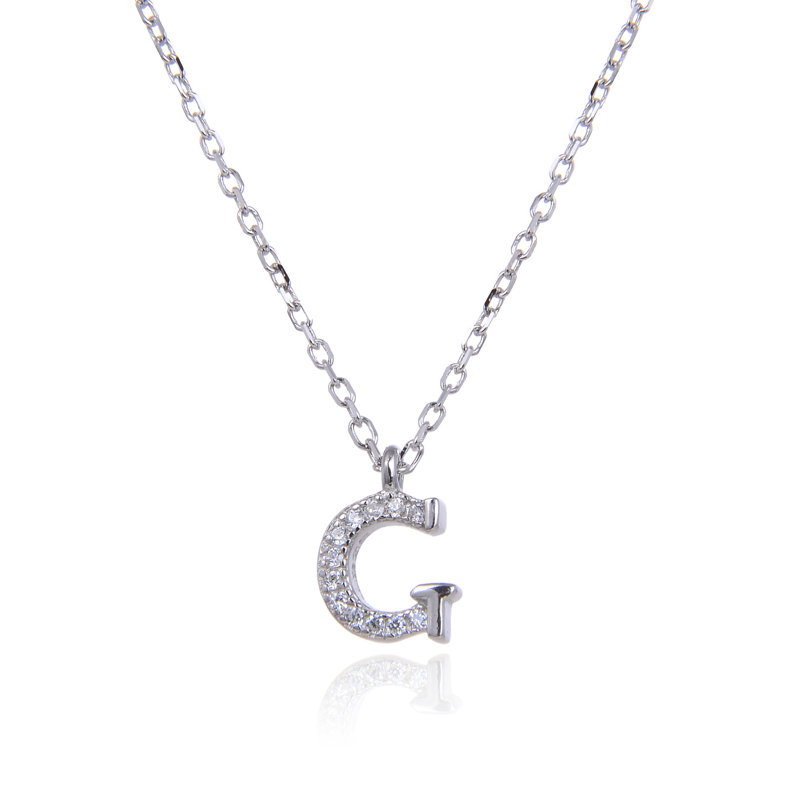 Varëse me shkronjën G në Argjend 925 me Zirkon Kubik nga Penelope Jewellery.