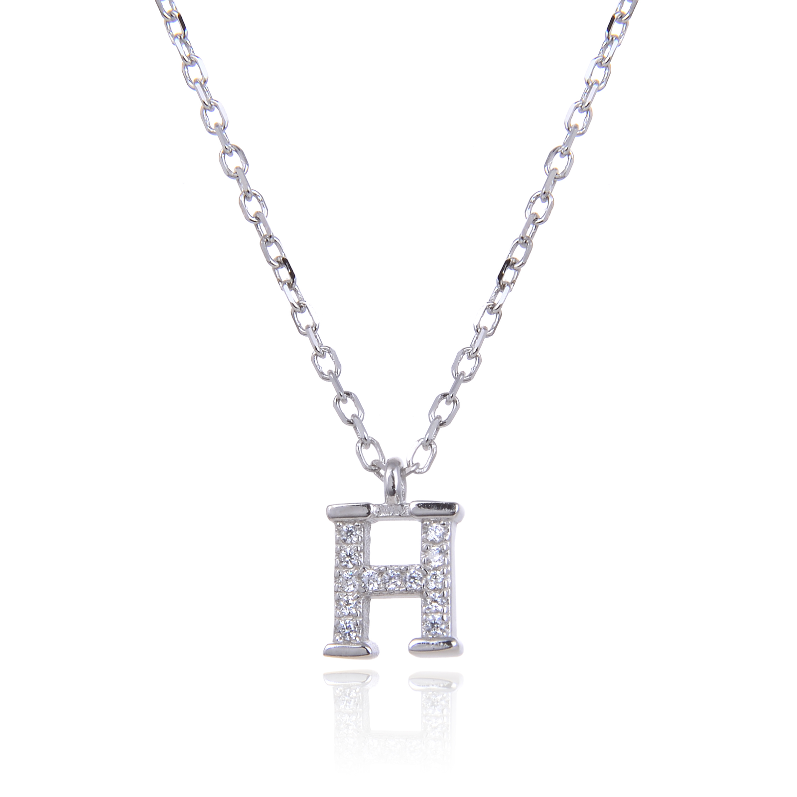 Varëse me shkronjën H në Argjend 925 me Zirkon Kubik nga Penelope Jewellery.
