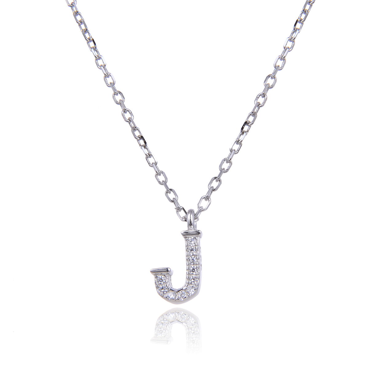 Varëse me shkronjën J në Argjend 925 me Zirkon Kubik nga Penelope Jewellery.