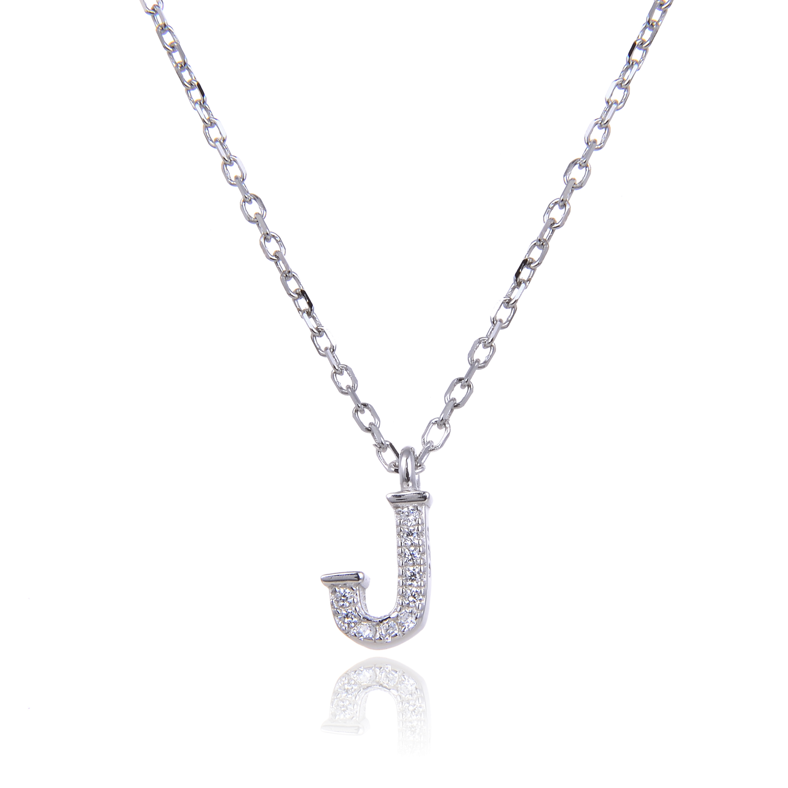 Varëse me shkronjën J në Argjend 925 me Zirkon Kubik nga Penelope Jewellery.