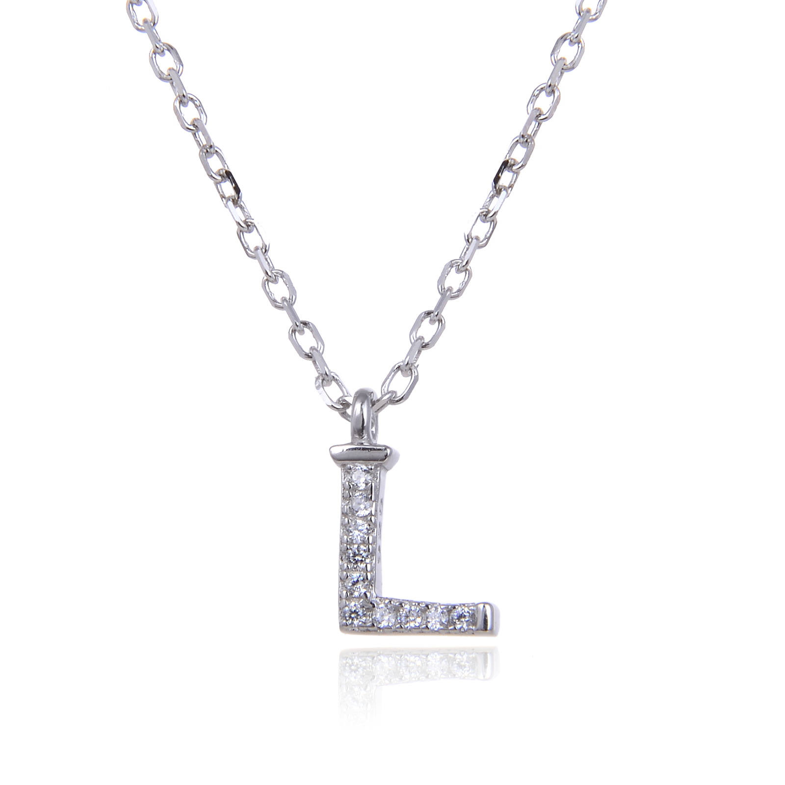 Varëse me shkronjën L në Argjend 925 me Zirkon Kubik nga Penelope Jewellery.