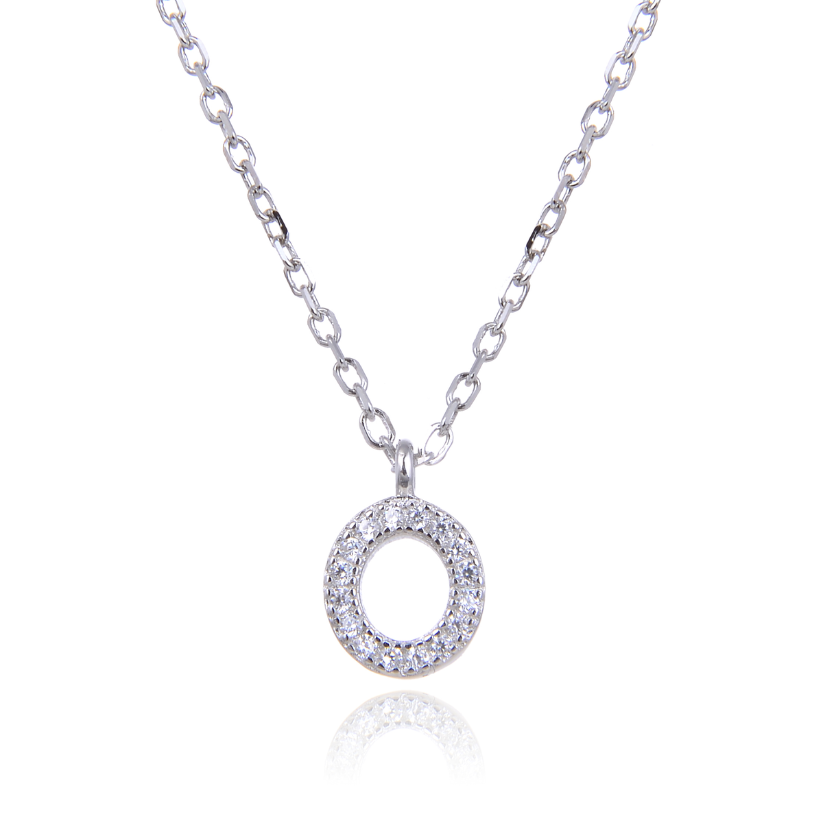 Varëse me shkronjën O në Argjend 925 me Zirkon Kubik nga Penelope Jewellery.