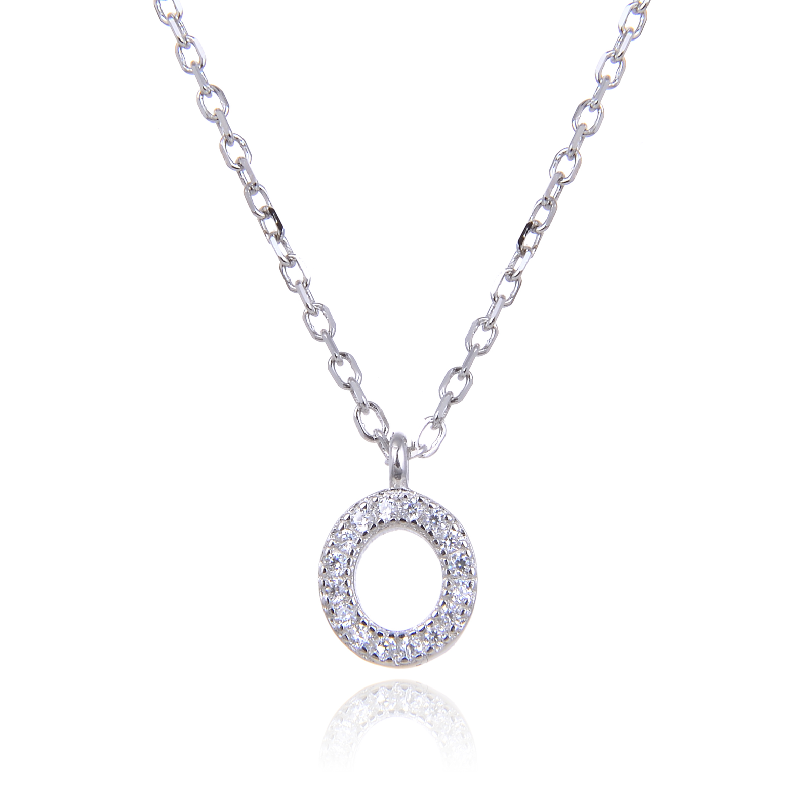 Varëse me shkronjën O në Argjend 925 me Zirkon Kubik nga Penelope Jewellery.