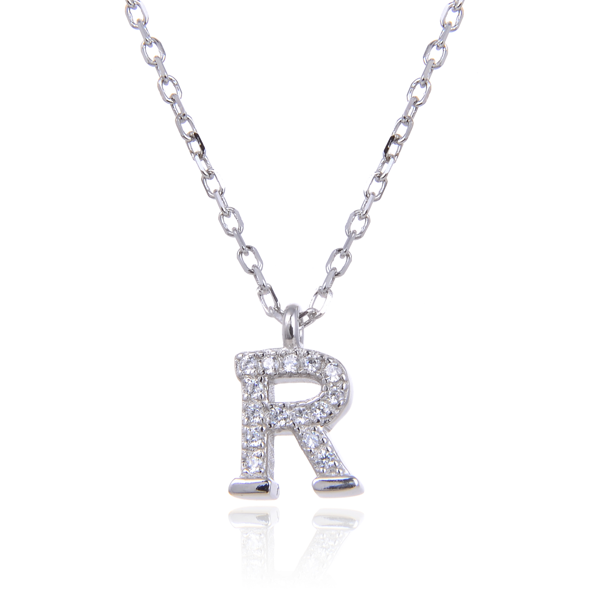 Varëse me shkronjën R në Argjend 925 me Zirkon Kubik nga Penelope Jewellery.