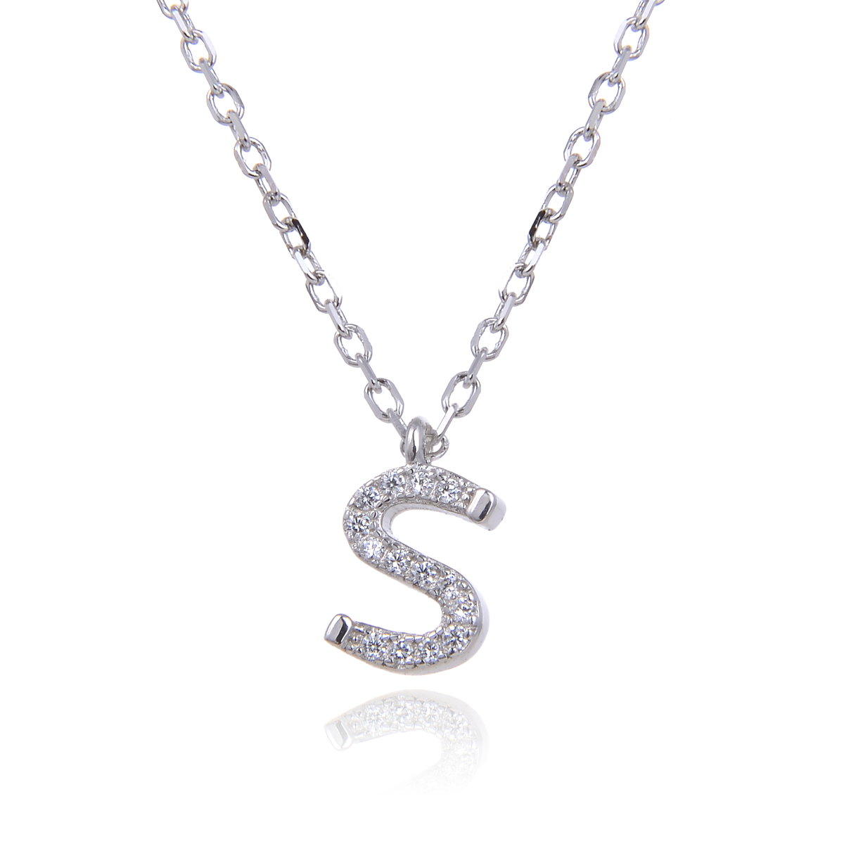 Varëse me shkronjën S në Argjend 925 me Zirkon Kubik nga Penelope Jewellery.