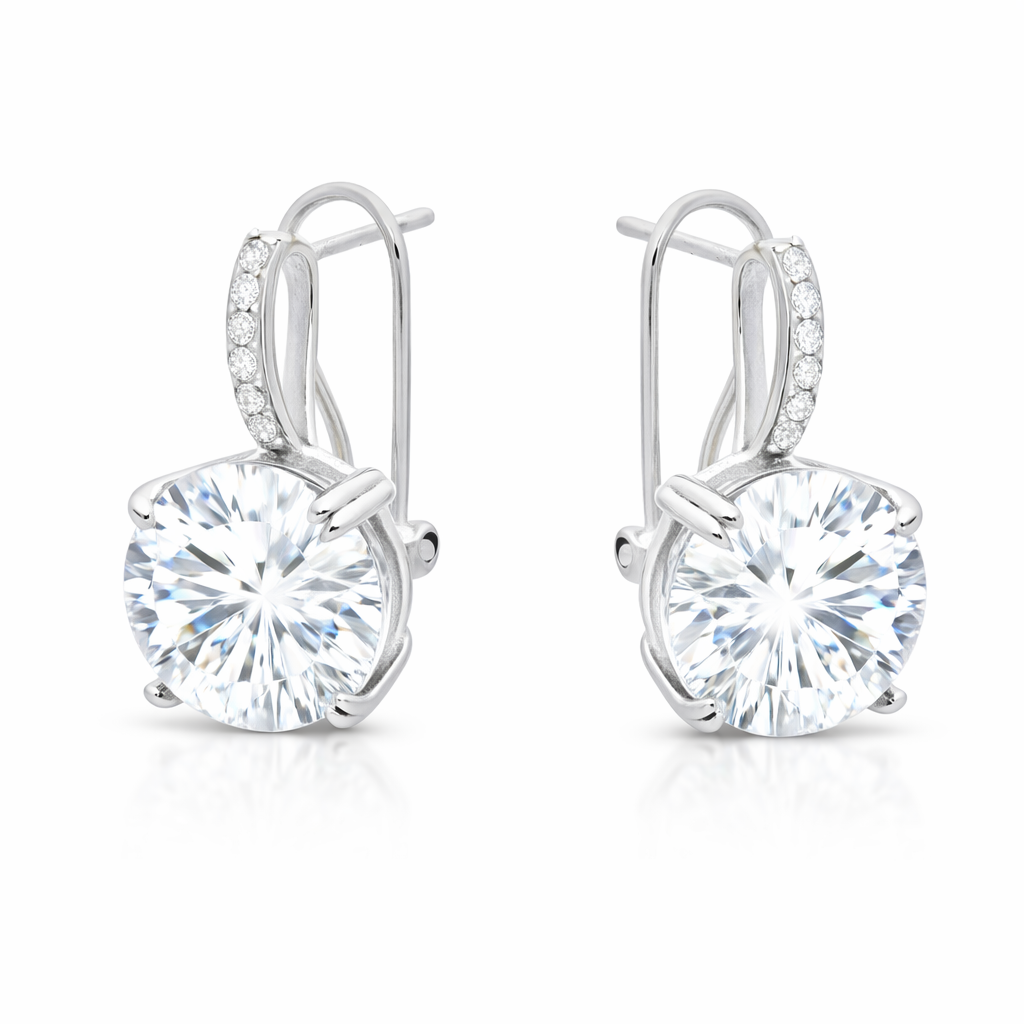 Vathe me gure te medhenj te bardhe rrethore, kater kthetra dhe gure te vegjel ne pjesen e siperme te kapeses, pamje e ciftit | Penelope Jewellery
