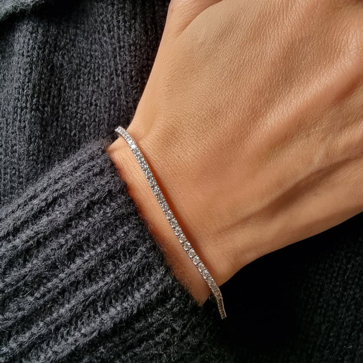 Mbyllja e Byzylykut Tennis Minimal 3 mm në argjend 925