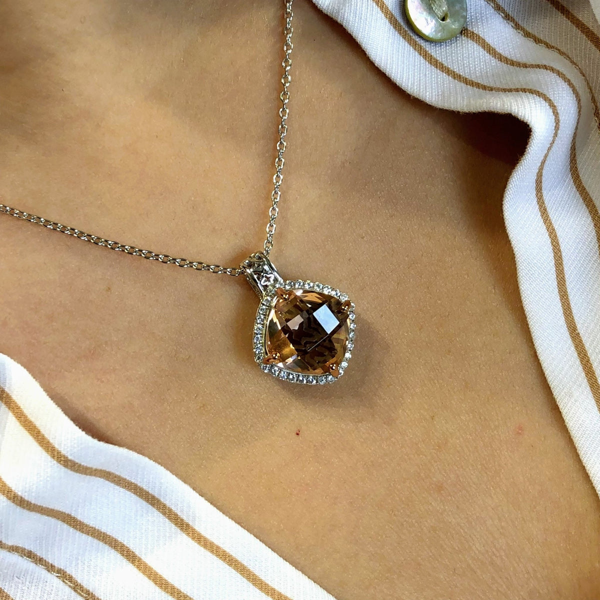 square-morganit-necklacesquare-morganit-necklacevarse-2433340 - Penelope Jewellery