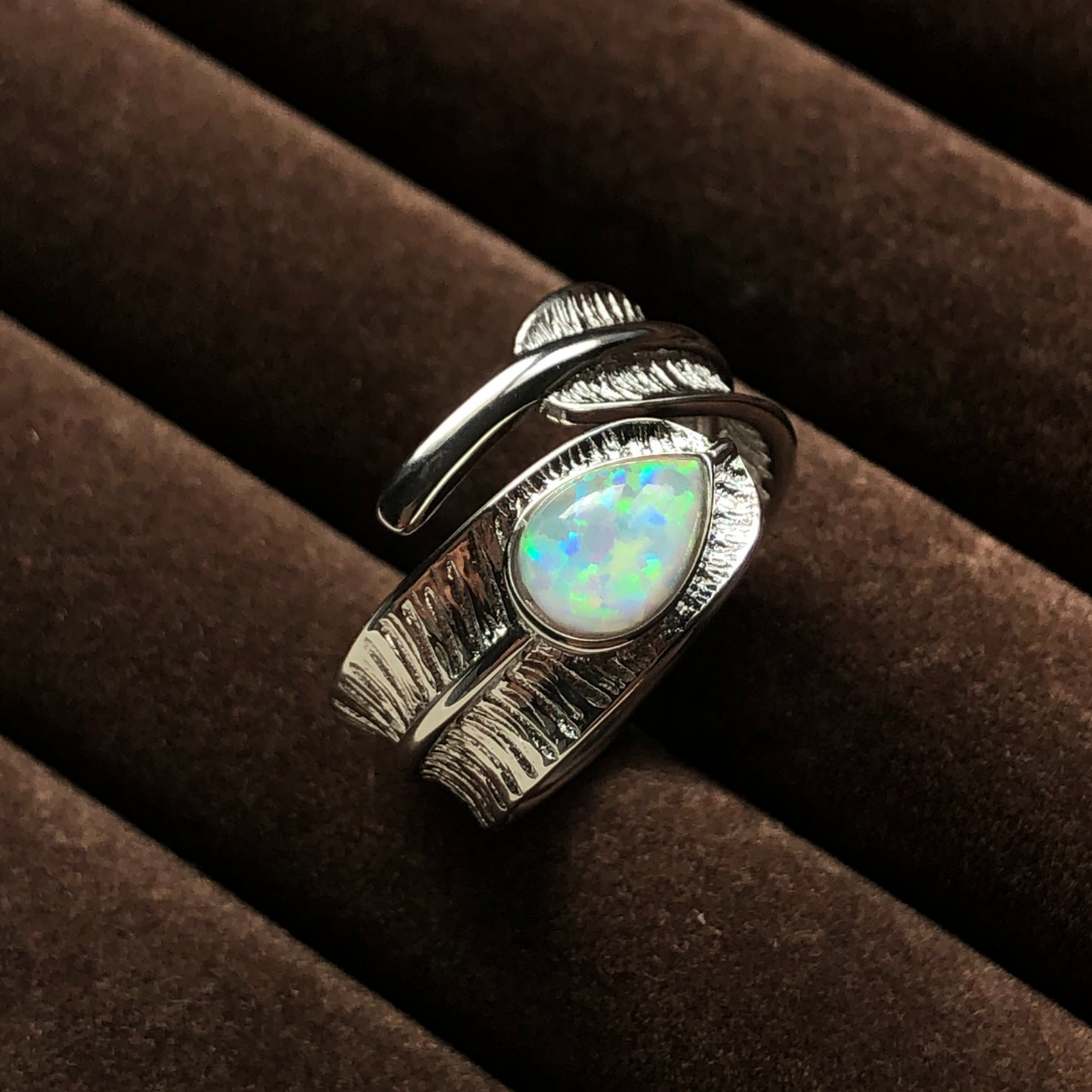Unazë Pendë U4058 në argjend 925 me opal sintetik