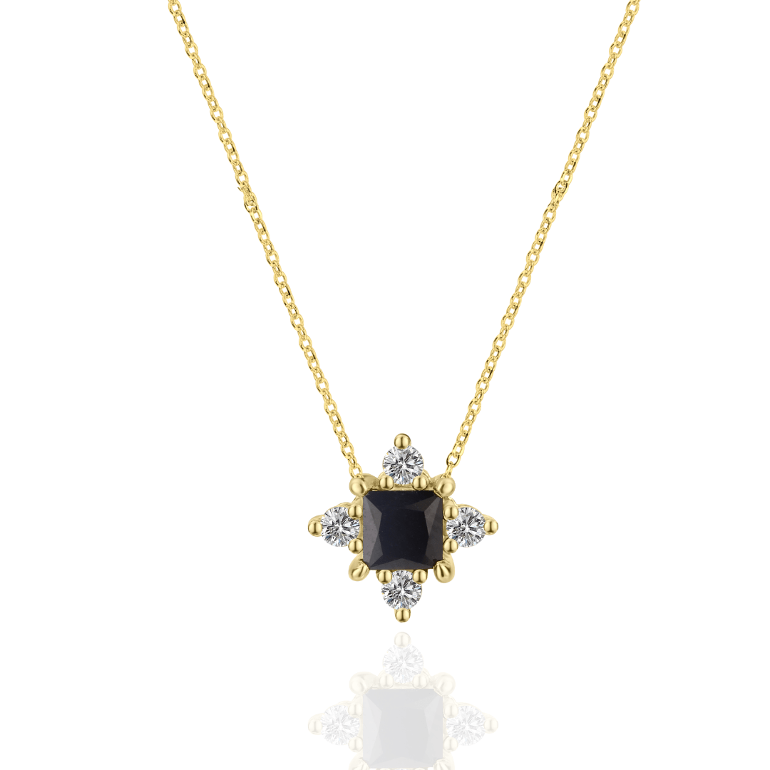 Varëse Nola me zirconia të zeza dhe të bardha në argjend 925 të larë në ar 18K nga Penelope Jewellery Shqipëri